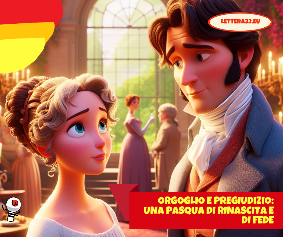 Orgoglio e Pregiudizio: una Pasqua di rinascita e di fede - Lettera32 Il Blog
L'immagine raffigura i due protagonisti del libro creati con lo stile disney pixar 3d